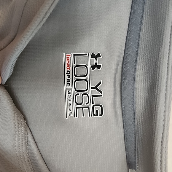 Under Armour Boys Size YL  Gray Loose Heatgear UA Baseball . - Picture 2 of 9